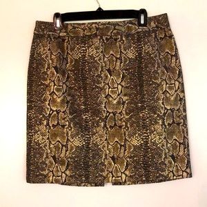 Gold print women’s skirt
